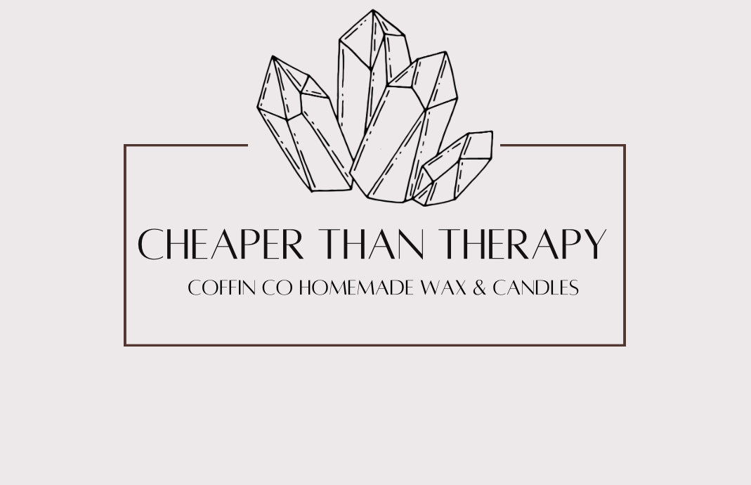 “Cheaper Than Therapy” crystal candles